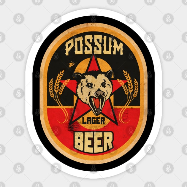 Possum Brewed Beer Sticker by CTShirts